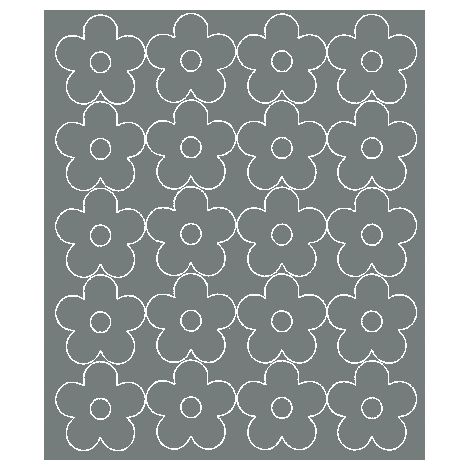 Stickers muraux fleurs, 20 pièces, gris mat