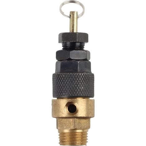 Válvulas de seguridad y alivio para compresores de aire JSSEVN de 1,9 cm / 1,27 cm - Lazo roscado - Reguladores de presión (1/2-8 kg) (1/2)
