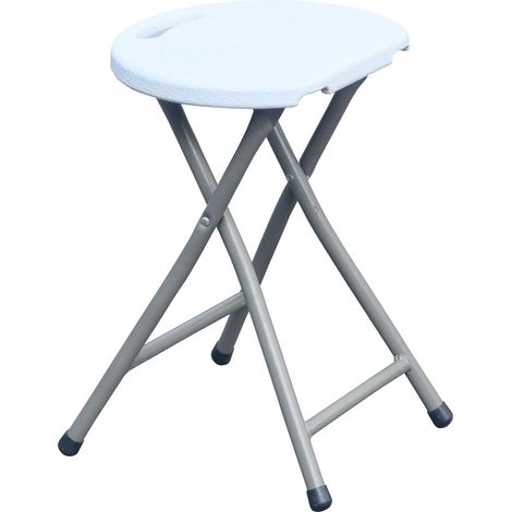 Sgabello pieghevole grigio chiaro WERKA PRO (1/3)