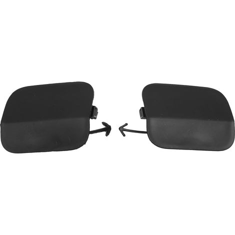 Couvercle de Crochet de Remorquage de Pare-chocs Avant ABS, Ensemble de Capuchons d'oeil de Crochet de Remorquage de Remplacement OEM 521270E930 521280E933 Noir Gauche et Droit adapté pour (1/5)