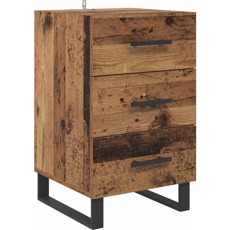 vidaXL  Bedside Cabinet  Old Wood 40 x 40 x 66 cm Engineered Wood