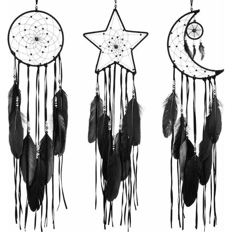 Pieces Home Decor Traditional Design Handmade Dream Catcher Hanging - 3 Pieces
