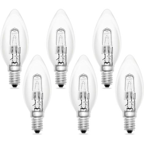 Lot de 6 Ampoule C35 E14 230V,28w, Transparentes Bougie E14 Dimmable Blanc Chaud 2700K, Ampoules à Bougies C35 pour Lustres, Appliques, Plafonniers (1/5)