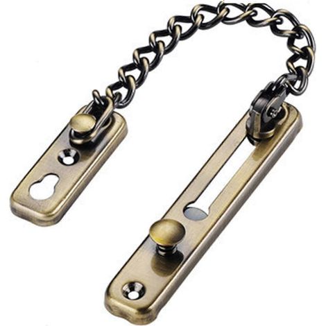 Chaîne de porte en acier inoxydable, chaîne de sécurité pour porte de porte, loquet de porte (1/3)