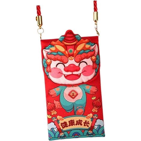 Enveloppes rouges en tissu, paquets rouges Hong Bao pour anniversaire-Style H