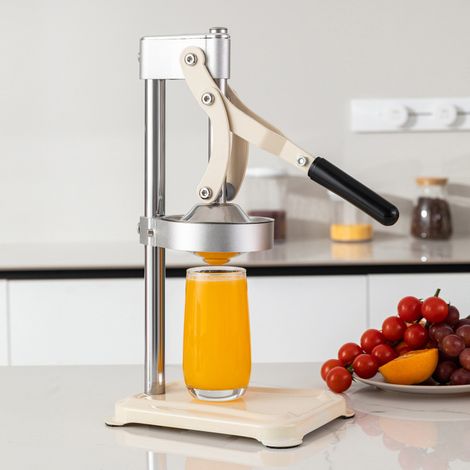 Spremiagrumi manuale, robusto spremiagrumi a leva, adatto per arance e limoni, spremiagrumi manuale in acciaio inossidabile, facile da pulire, base robusta, adatto per l'uso in cucina.