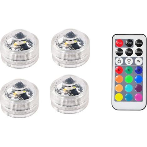 Enowelir Mini lampe Submersible à LED avec télécommande, imperméable conforme à la norme IP65, luminaire décoratif d'intérieur (1/3)