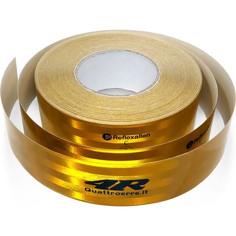 Pellicola Adesiva Omologata Retroriflettente Conspicuity 3M per Bordatura Veicoli, 50 mm x 5 m - Colore: GIALLO