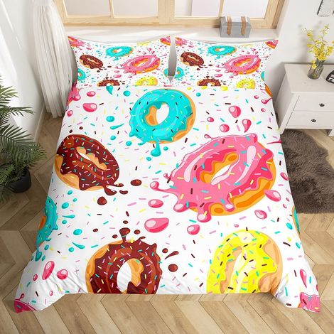 Housse de Couette Beignets pour Fille et Enfant pour Chambre à Coucher (1/5)