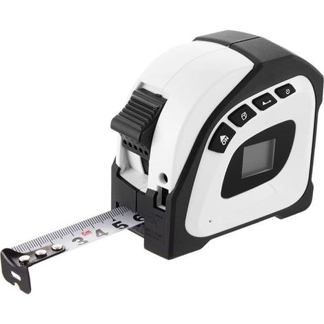 Wiederaufladbares Laser-Entfernungsmaßband, 40 m Lasermessung, 5 m Maßband mit Digitalanzeige, misst Entfernung, Fläche und Volumen (1/5)