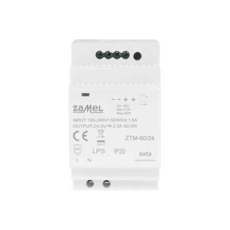 Alimentation Impulsions DIN - Modle ZTM 60/24 - 24V - Compacte et Fiable - Idéale pour Automatisation