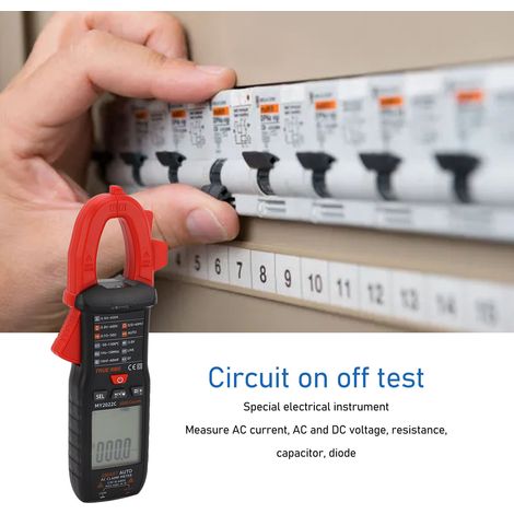 MAYILON Pince ampèremétrique numérique, multimètre intelligent AC, testeur d'ampères-ohms-volts, outil d'électricien rétroéclairé de haute précision (1/5)