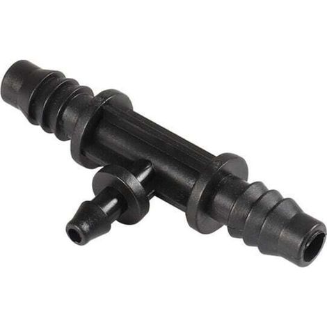 Lot de 5 raccords de tuyau goutte à goutte cannelés de 4 mm et 7 mm de diamètre intérieur pour système d'irrigation agricole de jardin (1/4)