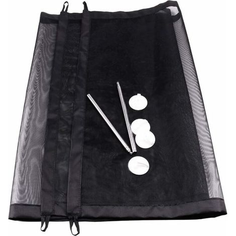 Barrière Sécurité Enfant Barriere Extensible pour Chien Barriere de Securite Retractable Filet Securite Escalier pour Chiens, Chats, Bébés, Animaux Domestiques, Noir (110x72cm) (1/5)