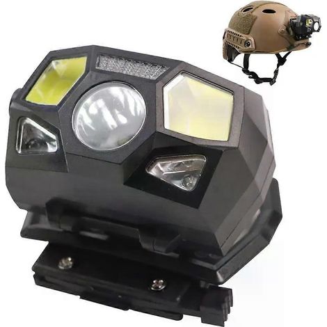 JOAXOR Wiederaufladbare LED-Helmlampe für Feuerwehrleute, freihändig bedienbar, 8 Modi (Direktmontage) (1/4)