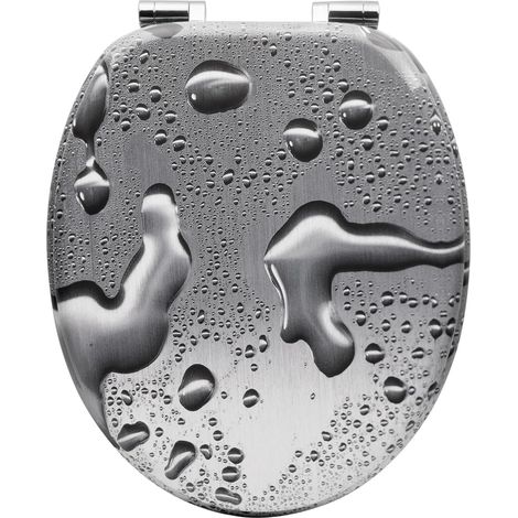 WOLTU Tapa de WC Tapa de Inodoro Asiento de Inodoro Bisagra de Cierre Suave Instalar Rápida Antibacteriano M