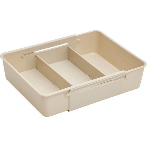 Ausziehbarer schubladeneinteiler stora 20 x 38,5 cm, beige - 5five (1/3)