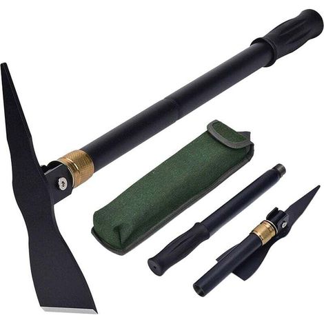 Klappspaten mit leichter Tragetasche – Klappbarer Multifunktions-Campingspaten zum Graben, taktischer Spaten, Spitzhacke und kleine Bushcraft-Ausrüstung