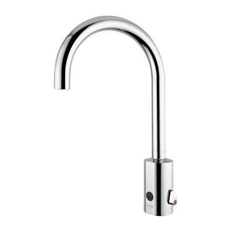 Mezclador electrónico de lavabo/fregadero con caño alto regulable Idral Curve 02506-2506/R  Batería 6V