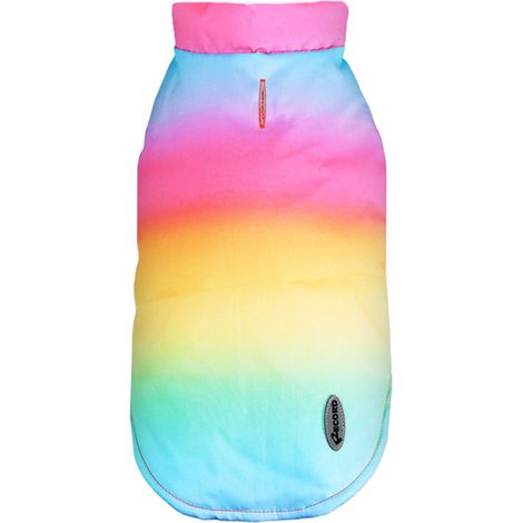 M lunghezza 40 cm: Cappotto in tessuto impermeabile con chiusura a strappo modello Rainbow per cani (1/4)