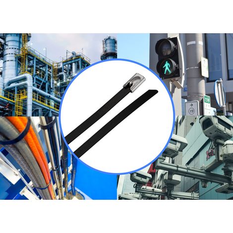 TRU COMPONENTS TC-12656668  Stahlkabelbinder 290 mm 4.6 mm AISI 316 mit Beschichtung 10 St.