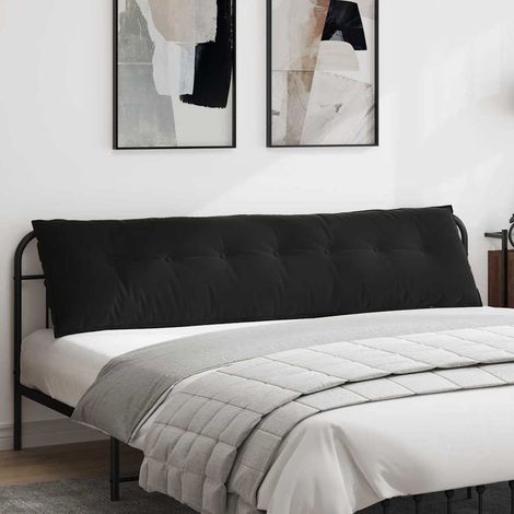 Rückenkissen Schwarz 200 x 50 cm Cordstoff