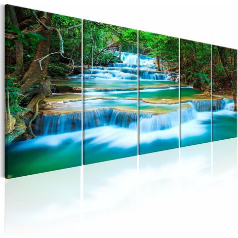 Tableau cascades de saphir I - 225 x 90 cm (1/4)