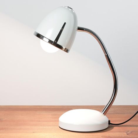 Lampe de bureau Nowodvorski Pocatello blanche E27 36cm (1/5)