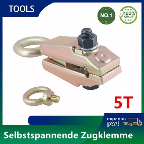 1 Pince de traction 5T, opération bidirectionnelle, mâchoires dentées auto-serrantes, acier forgé, espaces confinés（Troisième trimestre : septembre） (1/5)