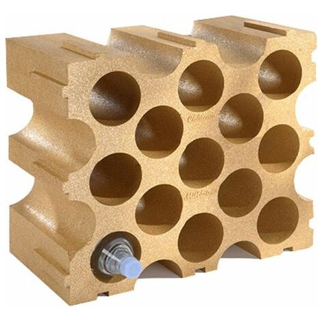 Estante para botellas de poliestireno 15 botellas 50 x 26 x 43