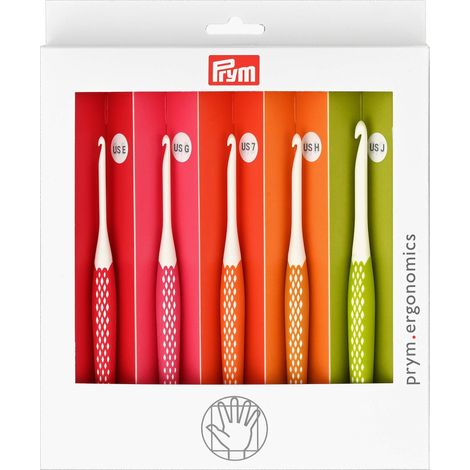 Prym - Set di uncinetti per uncinetto, multicolore, piccolo (E, G, 7, H, J) (1/5)