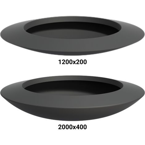 Adezz Malva Pflanzgefäß Fiberglas Pflanzkübel Blumenkübel Blumentopf schwarz