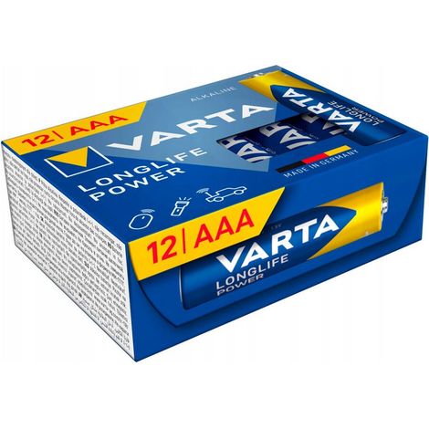 Varta VARTA Longlife Power AAA Cube Pack12 Pile LR3 (AAA) alcaline(s) 1.5 V 12 pc(s) W757463 (1/2)
