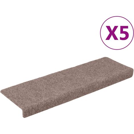 Tapis d'escalier autocollants 5 pcs，Marches d'escalier 65 x 21 x 4 cm Crème Bord rectangulaire CFW550635 (1/5)