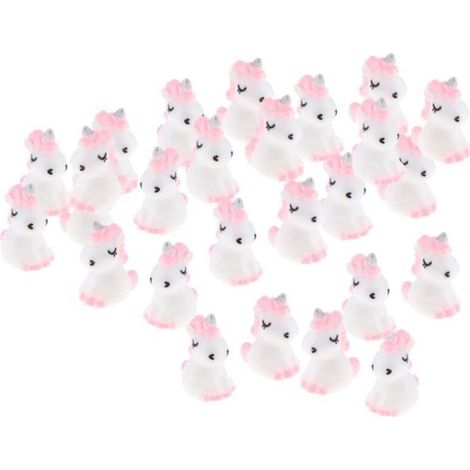 30pcs Mini Résine Animaux Statues Licorne Miniature Fée Jardin Ornements Décoration (1/4)