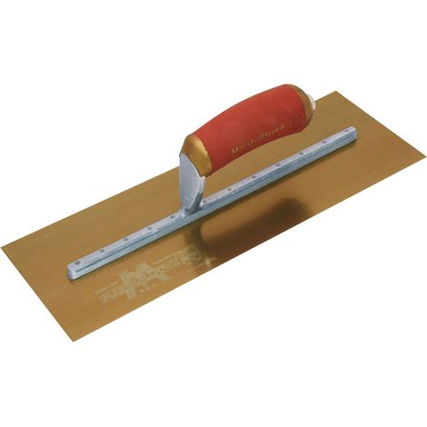 Marshalltown 16 x 5-inch Gold Stainless Steel Permashape® Finishing Trowel with DuraSoft® Handle