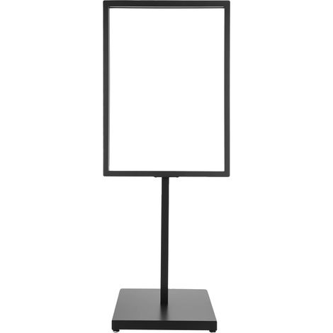 Panneau d'affichage, construction en fer robuste, base réglable, Noir (1/2)