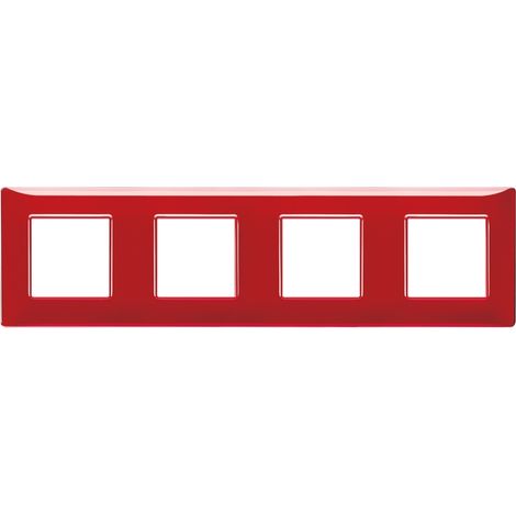Placca 8M (2+2+2+2) Int71 Reflex Rubino VIMAR 14669.51
