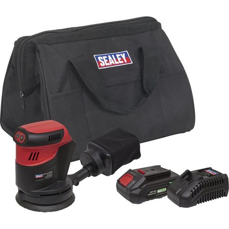 Sealey SV20 Series 125mm Cordless Orbital Palm Sander 20V 2Ah CP20VOSKIT1