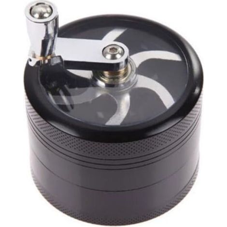 Sollbry Molinillo manual de especias de 1,5 pulgadas con mango (negro) (1/4)