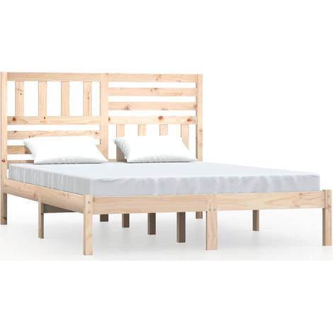 Maison Exclusive - Massivholzbett ohne Matratze 120x190 cm Kiefer (1/5)