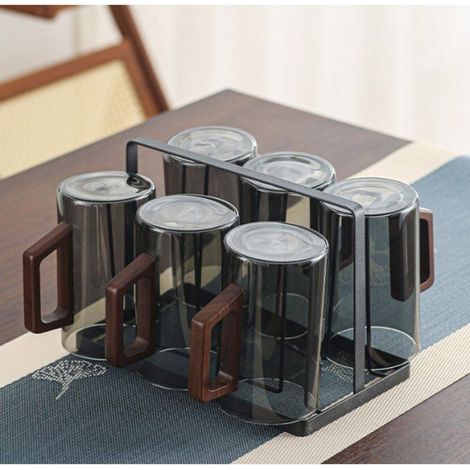 Égouttoir À Vaisselle - Porte-Bouteilles En Métal - Rangement Multiniveau Pour Cuisine - Noir - 23 X 13,4 X 15,2 Cm - 6 Emplacements (1/5)