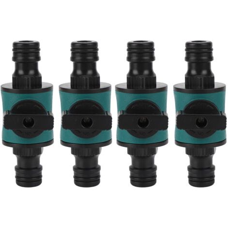 QORVA-Connecteur rapide de tuyau 4 pièces, adaptateur de jardin à double tête anti-fuite en plastique, pour système d'irrigation (1/5)