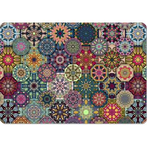 Tappetino da scrivania 50×70 cm, motivo Valencia - feltro ecologico, stampa HD, protezione per il piano del tavolo, per ufficio e soggiorno - Bertoni (1/5)