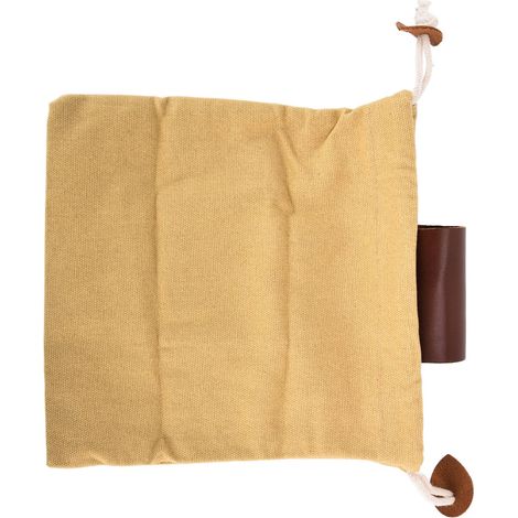 Pochette de ceinture en cuir et toile pour cueillette de fruits, sac de récolte pour camping - Khaki