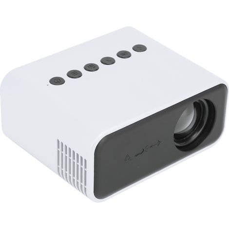 Mini projecteur portable pour home cinéma et projection sur téléphone portable (100-240 V, blanc, prise européenne). (1/5)