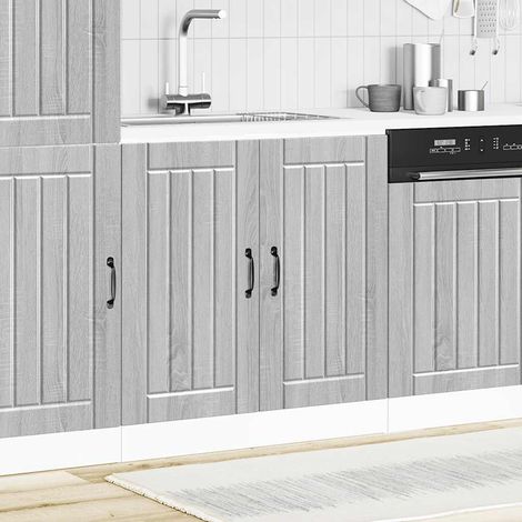 vidaXL Sink Base Cabinet "Lucca" Grey Sonoma Engineered Wood (1/5)