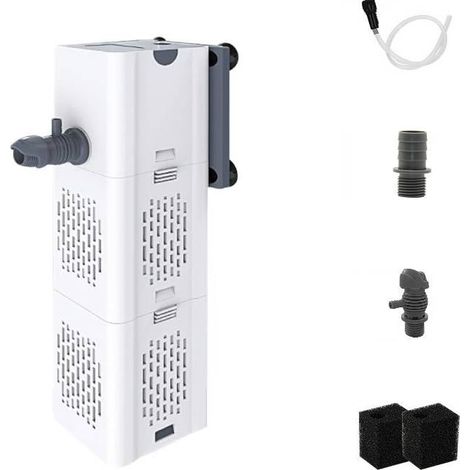 Filtre intégré pour aquarium 80-250 L, 15 W, débit 1 000 l/h, pompe de filtration intégrée avec éponge filtrante (1/5)