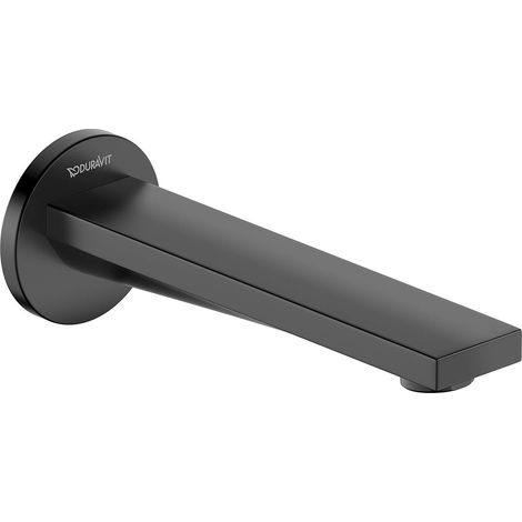 Bec déverseur, robinet de lavabo avec cache mural rond, salle de bain, robinetterie, Noir mat