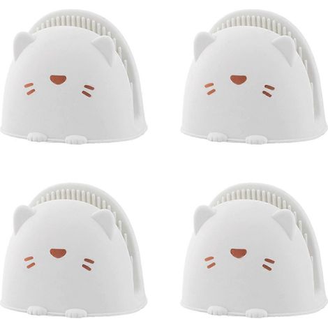 Gants de cuisine résistants à la chaleur, gants de four antidérapants, blancs (1/5)